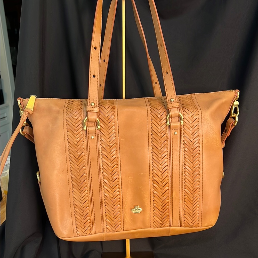 Brahmin Southcoast Tan Leather Tote Bag